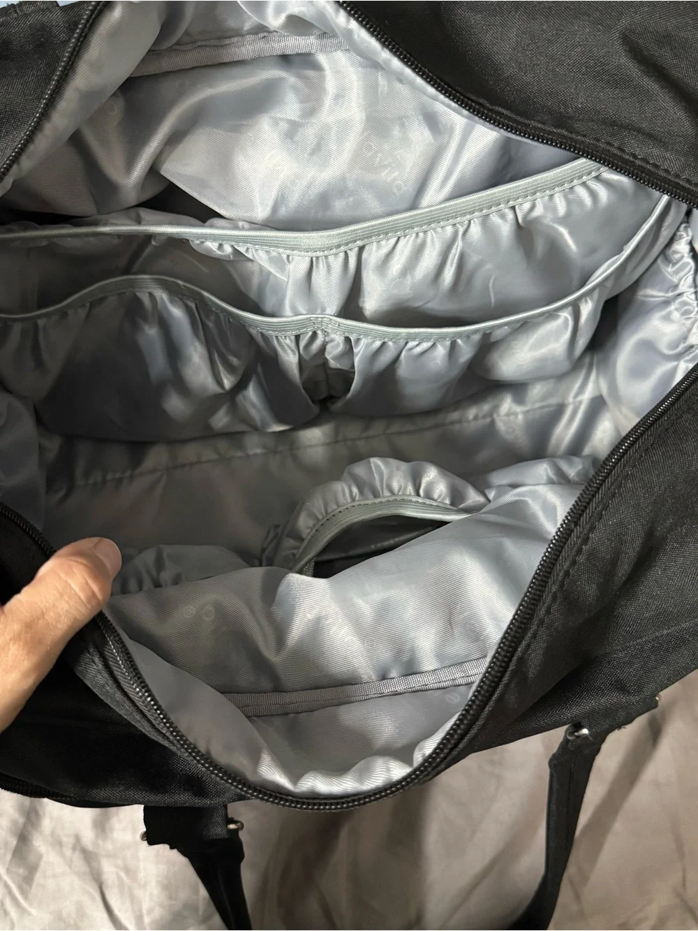 Black diaper bag
